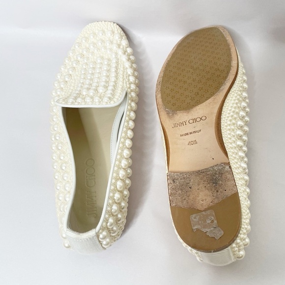 JIMMY CHOO Varsha Embellished Pearl Loafers - Picture 11 of 11